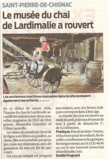 article de presse 2016 avril